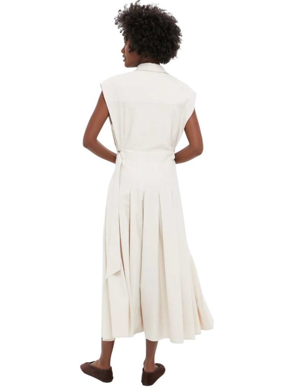En Saison Quince Midi Shirt Dress in ecru Medium New Womens dresses - Picture 3 of 15